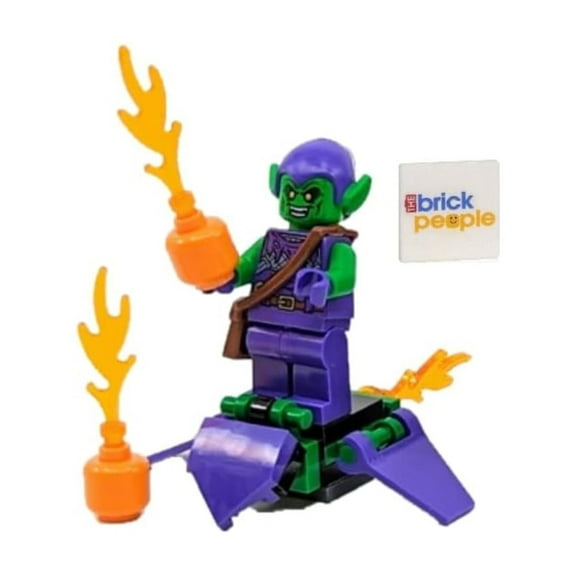 LEGO Marvel Superheroes Green Goblin Minifigure with Glider and Pumpkin Bombs