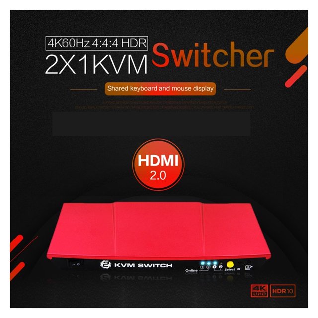 2.0 Kvm Switch HDR Hub USB 4 PORT 4 In 1 Out KVM Switcher Splitter Box For Sharing Keyboard Mouse PRINT Monitor