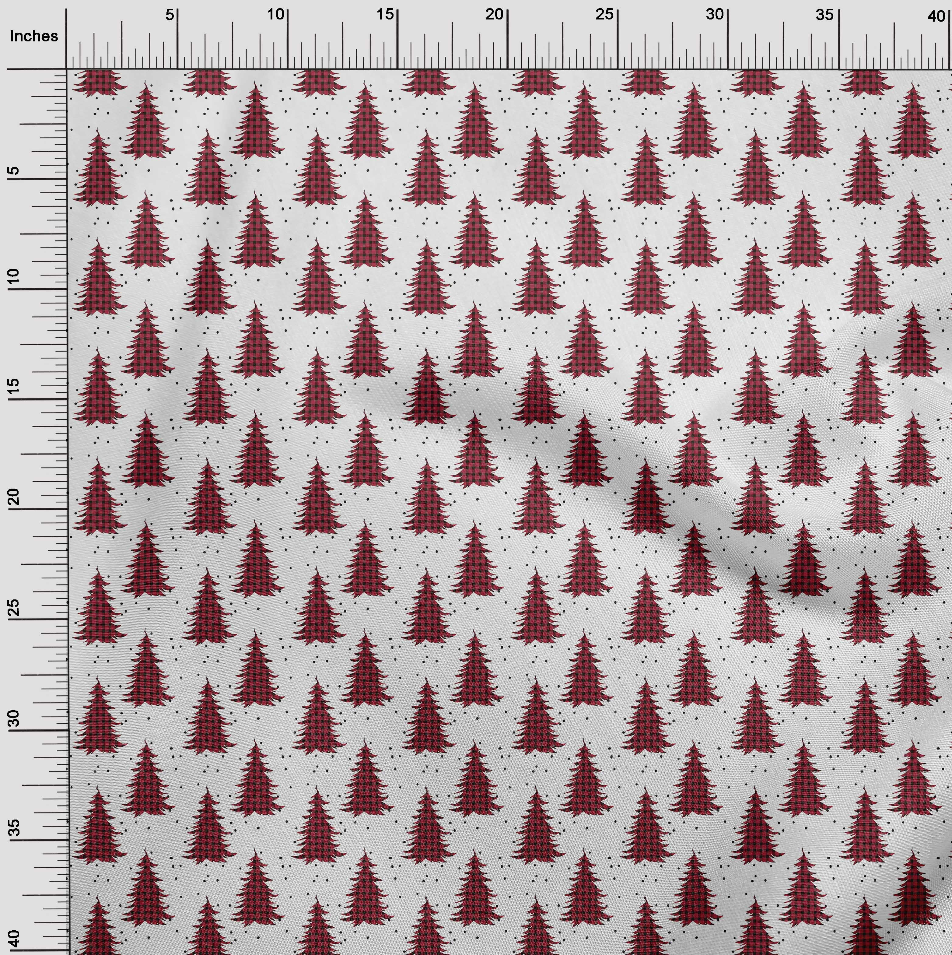 oneOone Polyester Spandex Magenta Fabric Merry Christmas Dress Material Fabric Print Fabric By The Yard 56 Inch Wide