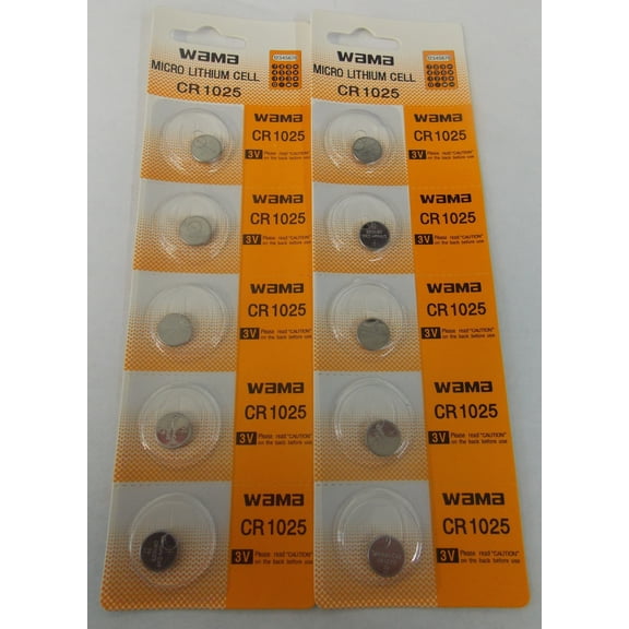 BBW CR1025 3V Lithium Coin Battery 10 Pack - FREE SHIPPING!