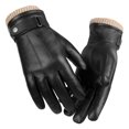 thumbnail image 1 of Guantes térmicos de piel de oveja de invierno, guantes de cuero para conducir a prueba de viento con forro polar de alta calidad para hombres, caja de regalo, regalo, 1 of 5