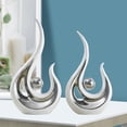 thumbnail image 4 of 2PCS Creative Ceramic Sculpture Abstract Ornament Figurine Modern Statue for Home Office Decor Centerpiece Decoration, 4 of 7