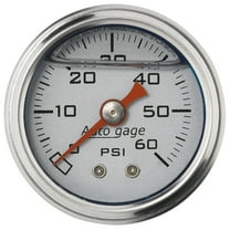 AUTO METER 2179 PRESSURE GAUGE, 0-60 PSI SPORT-COMP, SILVER