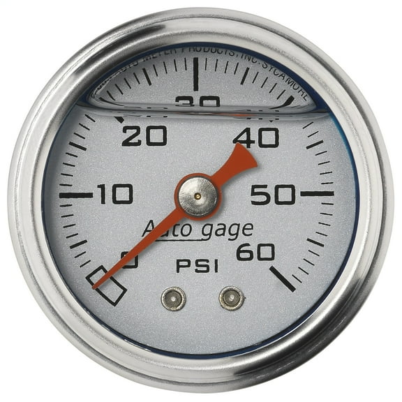 AUTO METER 2179 PRESSURE GAUGE, 0-60 PSI SPORT-COMP, SILVER