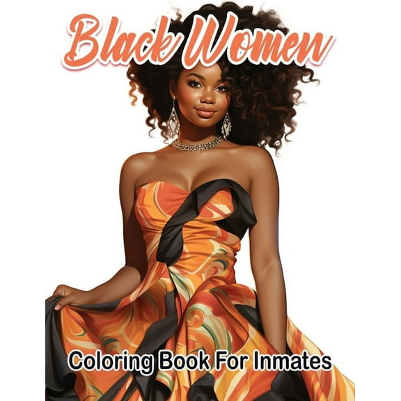 Black Woman coloring book for inmates, (Paperback)