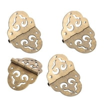 OATIPHO 4Pcs Rustic Cabinet Hinges Golden for Furniture Diy Projects Craftsmen