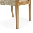thumbnail image 5 of Christopher Knight Home 5-Piece Rustic Outdoor Wood Dining Set, Round Table with Wicker Chairs, Teak, 5 of 16