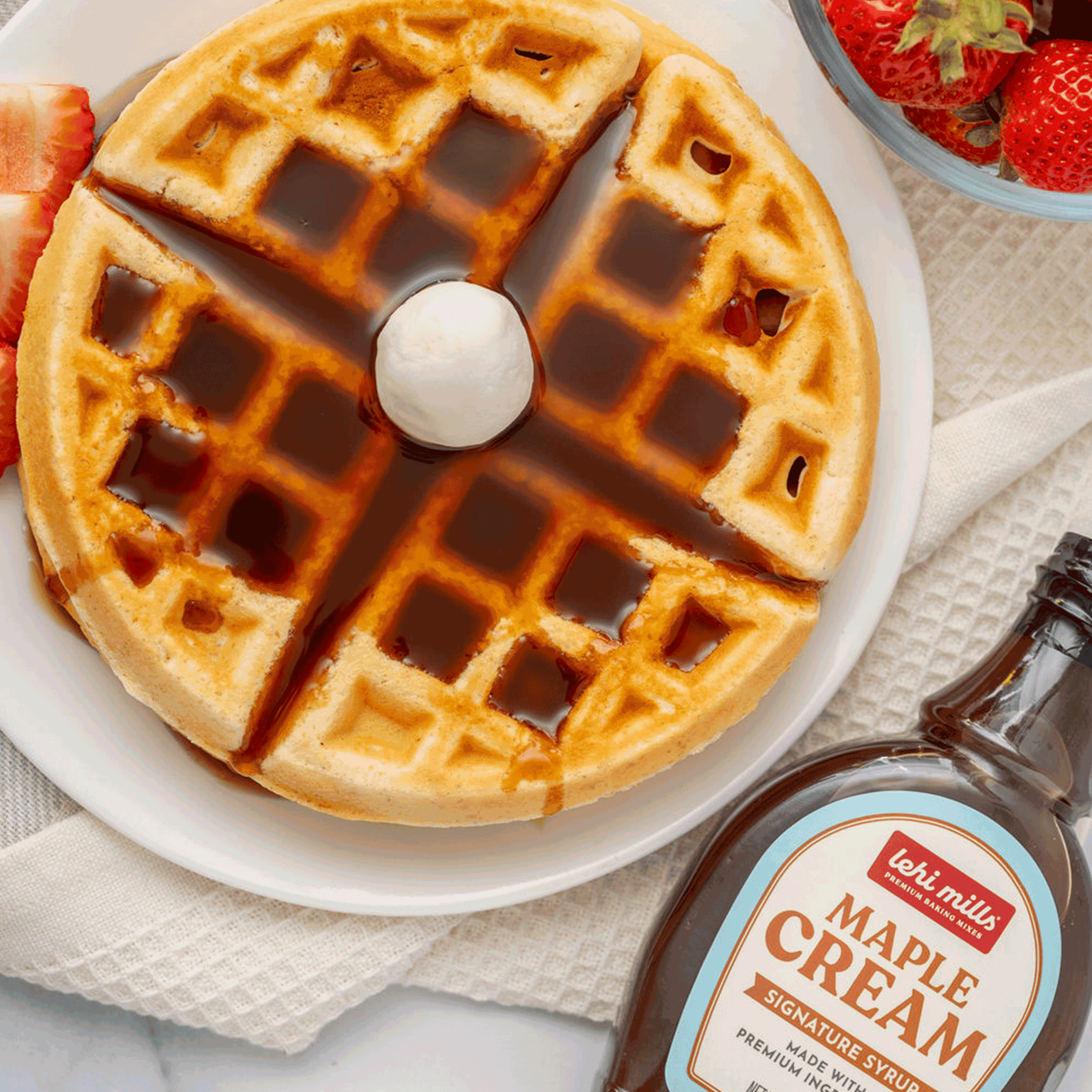 (2 pack) Lehi Mills Belgian Waffle Mix 20 oz Box