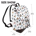 thumbnail image 2 of Xecao Cartoon Animals Print Large Backpack Soft Leather for Women Travel with Compartment, Adjustable Convertible Strap, 2 of 4