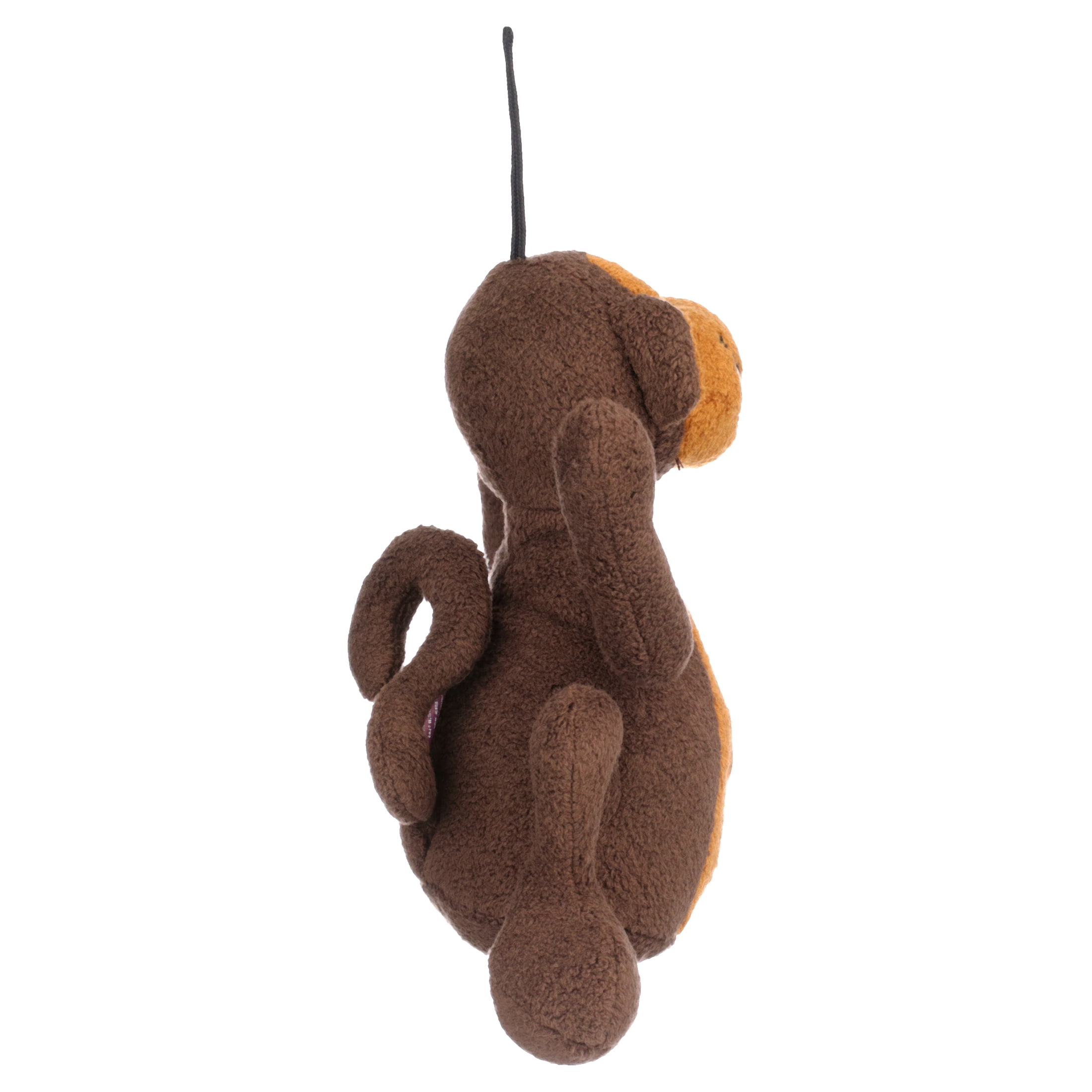 Multipet Deedle Dude 8-Inch Monkey Plush Dog Toy, Brown