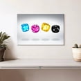 thumbnail image 2 of Elephant Stock Floating Dice Wall Art - Horizontal Canvas Wall Art - Living Room Wall Decor - Hobbies And Lifestyle Canvas - Gray And Black Decor - 12" x 8", 2 of 8