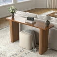 thumbnail image 6 of Fluted Long Console Table, Wood Sofa Table Behind Couch for Living Room, Hallway, Entrance, 60 Inch(Walnut), 6 of 9