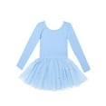 thumbnail image 7 of iiniim Kids Girls Shiny Long Sleeve Ballet Dance Tutu Dress Dancewear Gymnastics Skirted Leotard, 7 of 7