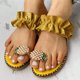 thumbnail image 5 of Sandalias de verano para mujer, sandalias de piña para mujer, chanclas con punta de Clip, zapatillas informales bohemias, zapatos de playa Wmkox8yii  ytu4841, 5 of 8