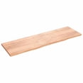 thumbnail image 1 of vidaXL Table Top Light Brown 200x60x(2-4) cm Treated Solid Wood Oak, 1 of 7