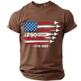 thumbnail image 3 of IYYVV 4th of July Shirts for Men USA Patriotic Tees Flag T-Shirts Fourth of July Short Sleeve Tops Brown XXXXL, 3 of 4
