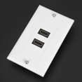 thumbnail image 4 of Enchufe de panel de placa de pared HDMI blanco estándar de EE. UU. para edificio de oficinas en casa de hotel (2 puertos) NikouMX Muebles, 4 of 8