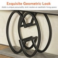 thumbnail image 6 of Tribesigns 55 Inch Console Table for Hallway, Faux Marble Gold Entryway Table with Geometric Metal Base, Modern Narrow Sofa Accent Table for Entrance, Living Room, Foyer, 6 of 8