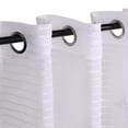 thumbnail image 2 of Superior Jackson Stripe Sheer Curtain Grommet Curtain Panel Set, 52" x 84", White, 2 of 5
