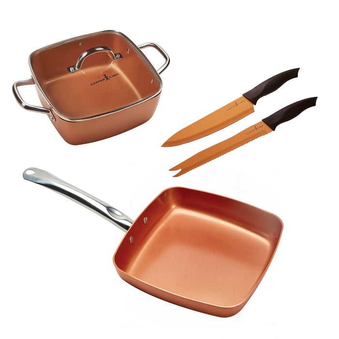 Copper Chef 5Pc Cookware & Cutlery Set