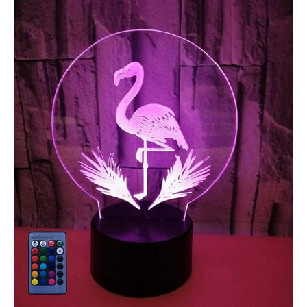 YSITIAN Optical Illusion 3D Flamingo Night Light USB Power Remote Control Touch Switch LED Decor Table Lamp 7/16 Colors Changing Lights Children Kids Toy Chri YT01-247