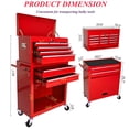 thumbnail image 2 of TROPOW Rolling Tool Chest, 8 Drawers Rolling Tool Chest with Wheels, Portable Rolling Tool Box on Wheels, High Capacity Tool Chest Organizer for Garage, Workshop, Home Crafts Use,Red, 2 of 7