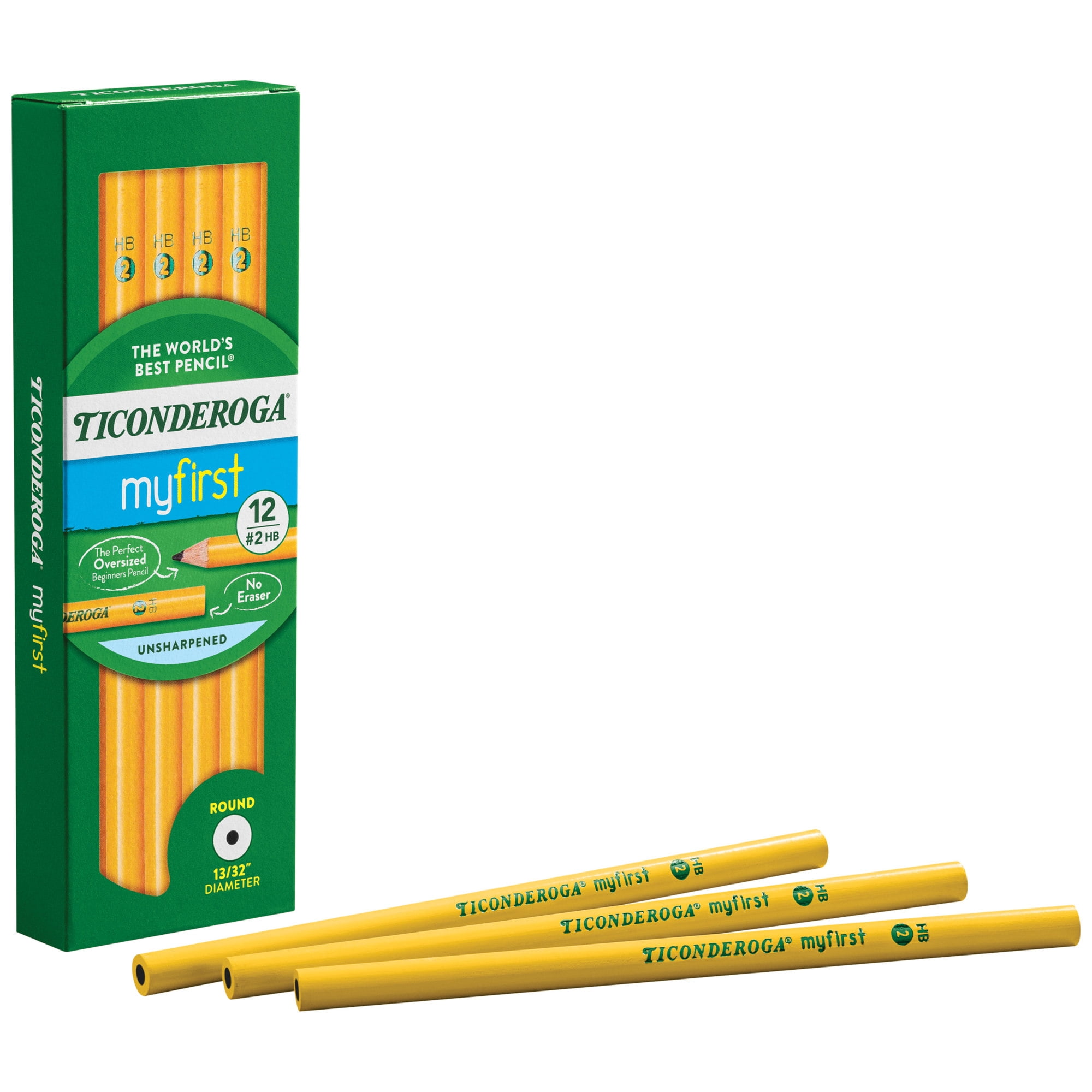 Ticonderoga Beginners Pencils without Eraser, Pack of 12