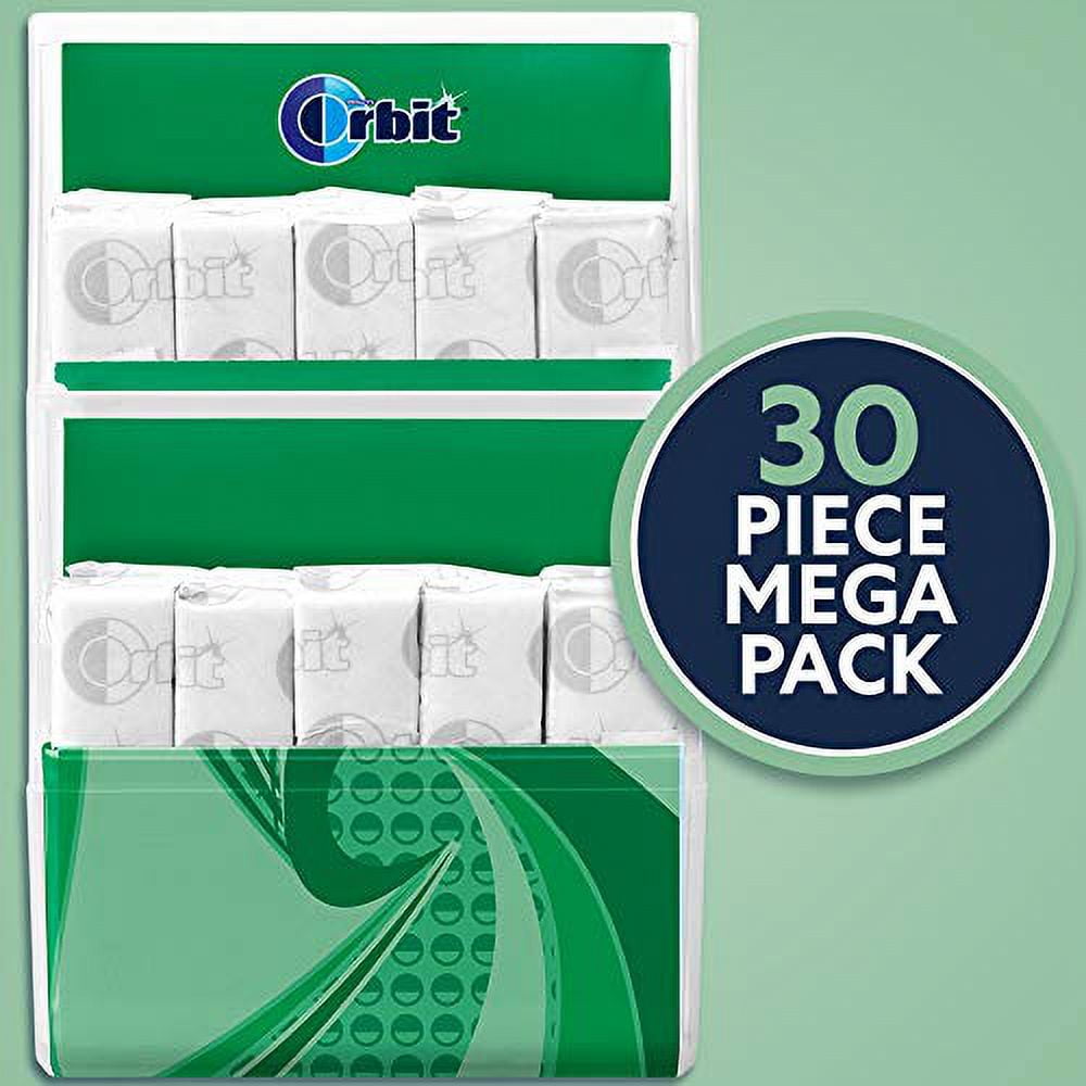 ORBIT Spearmint Sugar Free Chewing Gum, 30-Piece Pack of 6