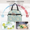 thumbnail image 4 of Naloa Floral Daisy Print Lunch Bag for Women & Men Insulated Lunch Box or Cooler Lunch Tote Bags for Work, Travel, Outdoor, 4 of 5