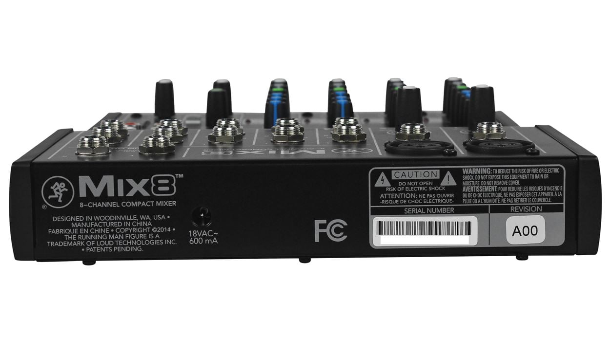 Mackie Mix8 8 Ch. Compact Mixer Constructed w/Durable Metal Chasis+2 XLR Cables