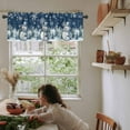 thumbnail image 6 of Christmas Snowman Kitchen Valances for Windows 42x18 Inch Kitchen Curtains Valances Rod Pocket Xmas Trees Navy Blue Snowflake Bathroom Window Valances for Window Treatment Decor, 6 of 6