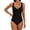 Black, variant on Women'S Tummy Control One-Piece Swimsuits Slimming Molded Cup Push Up Bathing Suit Blue S