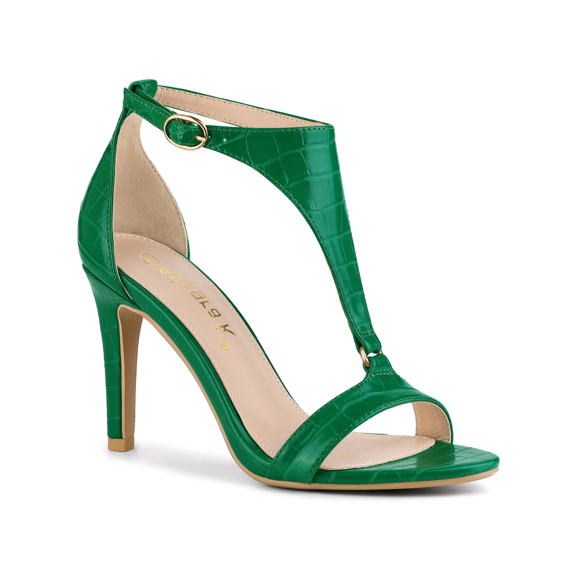 Green strap heels new arrivals