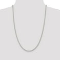 thumbnail image 2 of Amore La Vita Sterling Silver Rhodium-plated Polished 3.2mm 8 inch Open Link with Lobster Clasp Chain Charm Bracelet QLL100R, 2 of 3