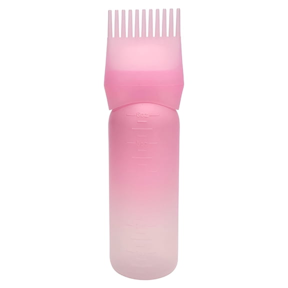 ACDANC Root Comb Applicator, 6 Ounce Hair Oiling Applicator Bottle Applicator Brush Hair Dye Brush Applicator with Graduated Scale, Professional Hair Care Supplies, Hair Oil Applicator