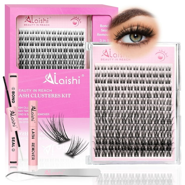 Kit de extensión de pestañas AILAISHI Lash Clusters 10-18 mm D Curl