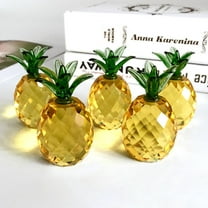 WHAMVOX  Crystal Pineapple Hanging Ornament Decor Centerpiece Home Office Yellow
