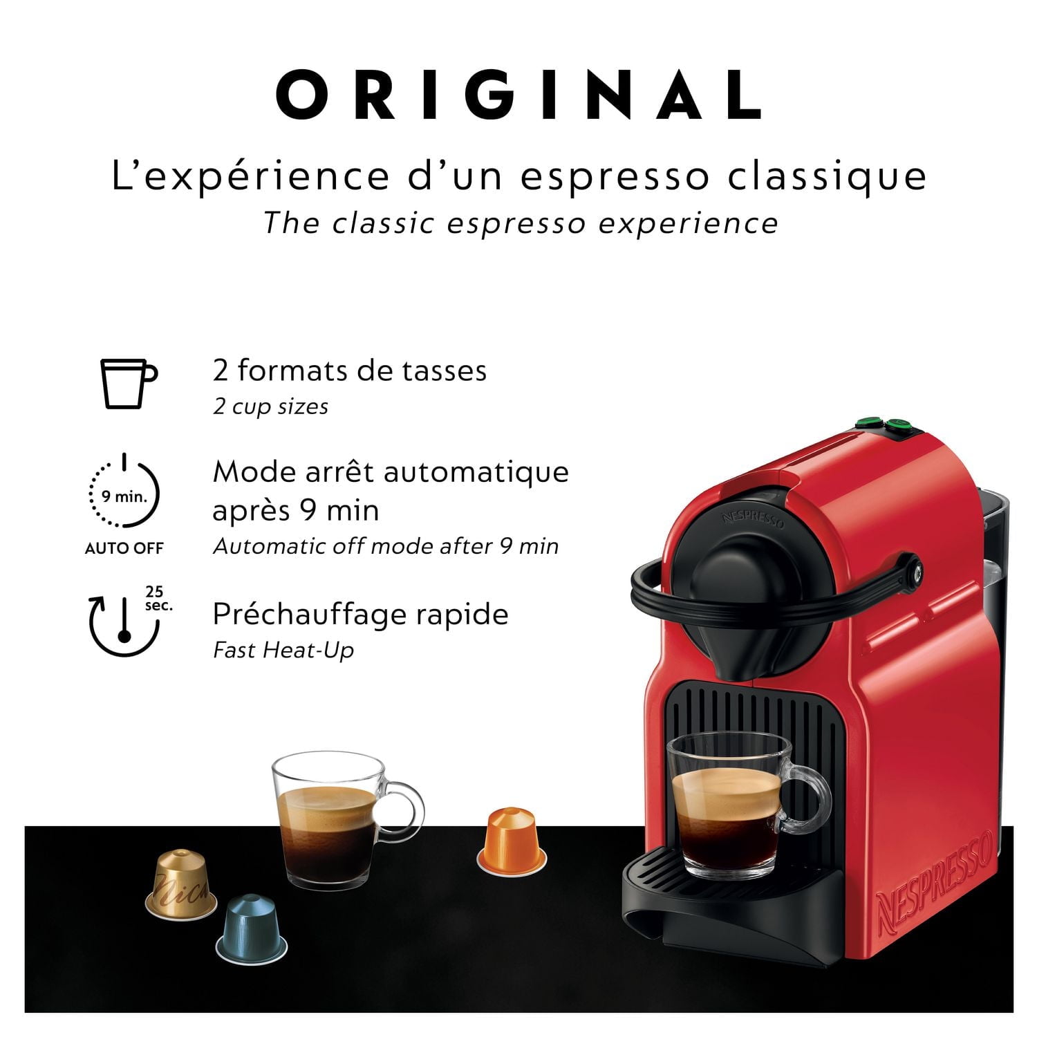【USED】Nespresso (ネスプレッソ) INISSIA C40WH Nespresso Coffee Maker Inissia White C40WH: Buy Online at