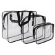 thumbnail image 4 of DEWIN 3 uds neceser diseño transparente 3 tamaños impermeable portátil Material de PVC práctico neceser transparente para viaje neceser para mujer, 4 of 5