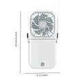 thumbnail image 3 of Ventilador de cuello, ventilador de escritorio, refrigeración plegable, 3 engranajes ajustables, ventilador portátil de velocidad, ventilador de mano, 3 of 8