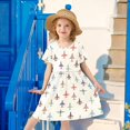 thumbnail image 6 of FORMRS Girls Short Sleeve Dress Summer Casual Round Neck A-line Beach Sundress, Sizes 2T-8T, Beige Cartoon Planes Pattern, 6 of 8