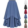 thumbnail image 4 of BUYISI Womens Victorian Retro Skirt Elegant Elastic Waist Multicolor Pleated Comfort Black S, 4 of 9