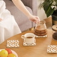 thumbnail image 7 of Xecao Yellow Biscuit for MDF Cork Coaster 4 Pcs,Drink Coasters,Suit for House Warming Gifts New Home ,Coffee Table Decor-Square, 7 of 7