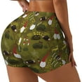 thumbnail image 2 of Vsdgher Gnomes Playing in the Garden print Workout Shorts for Women Seamless Soft Smooth Gym Yoga Scrunch Active Exercise Fitness Shorts, 2 of 8