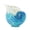 Blue, variant on Hand-Blown Glass Conch Shell Vase, Coastal Home Decor, Green, 7.5" x 9.5"