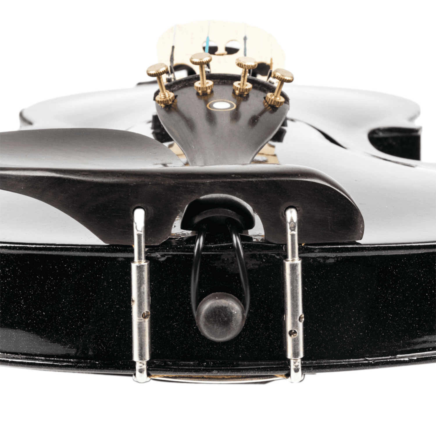 Hassch Beginner Violin 4/4, Solid Wood Violin Kit with Case, Bow and Cloth, Music String Instrument with Strings, Shoulder Rest, Electronic Tuner and Connecting Wire, Black