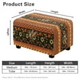 thumbnail image 7 of Xixirimido Aztec Tribe Hummingbird Sunflower Pattern Ottoman Cover Rectangle Storage Ottoman Slipcover Stretch Footrest Stool Covers with Elastic Band for Rectangle and Square Ottoman,Large, 7 of 7