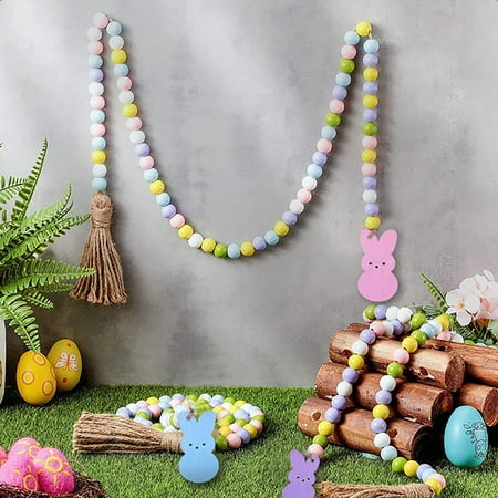 

YSEINBH New Easter Rope Tassel Beaded Home Decoration Pendant DIY Accessories Beaded
