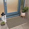 thumbnail image 7 of SUNDEREY 2'x3' Outdoor Rugs,Brown and Black Striped Rug,Washable Small Front Door Mat Farmhouse Front Porch Rug Decor,Cotton Entryway Rug for Kitchen Hallway Bedroom Laundry Room, 7 of 7