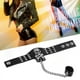 thumbnail image 4 of Pulsera de cuero estilo punk vintage para hombre, con diseño de calavera y cadena, color negro, 4 of 7